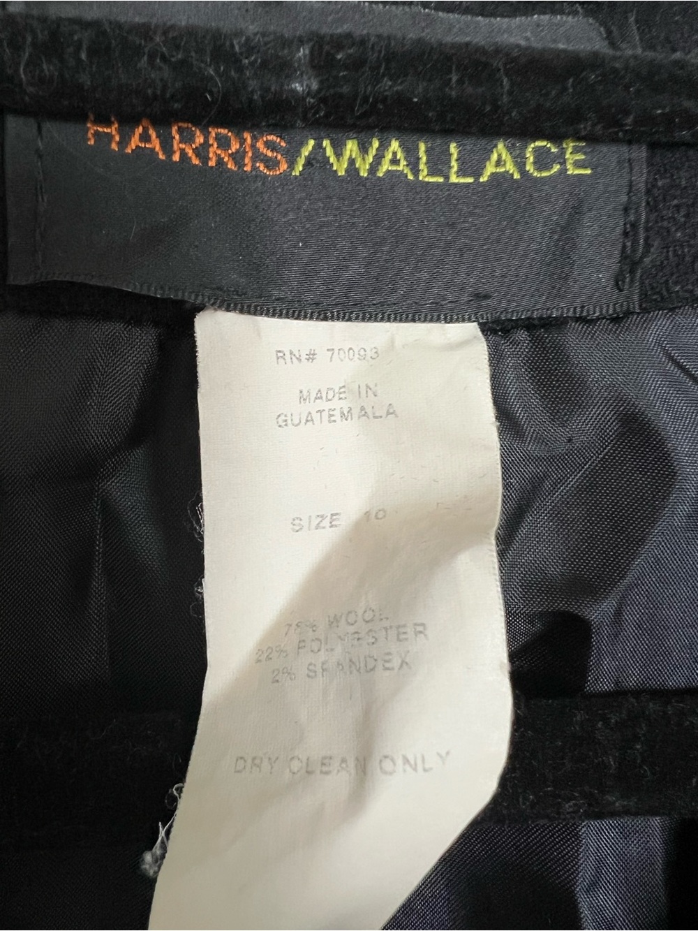 Harris Wallace Black Wool Blend Career Blazer Jacket Womens Size 10 Chic - Picture 7 of 7